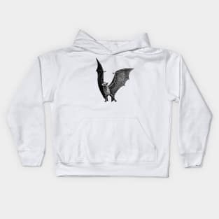 Bat Vintage Illustration Kids Hoodie